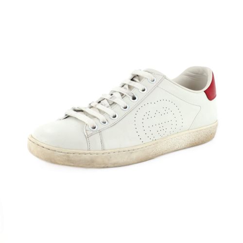 Interlocking G Ace Sneakers Perforated Leather