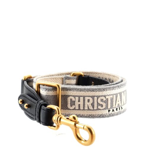 Logo Shoulder Strap Embroidered Canvas Thin