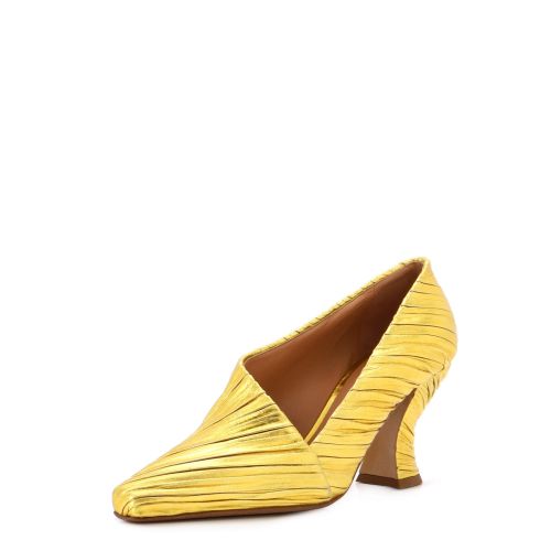 Women's Folded Almond Pumps Lame