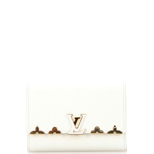 Capucines Wallet Leather with Embellished Detail Compact