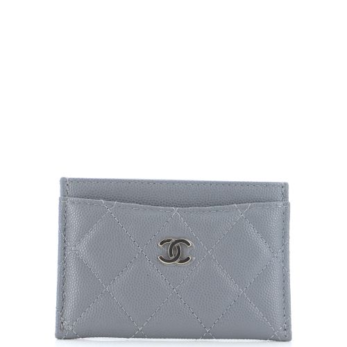 Classic Card Holder Quilted Caviar