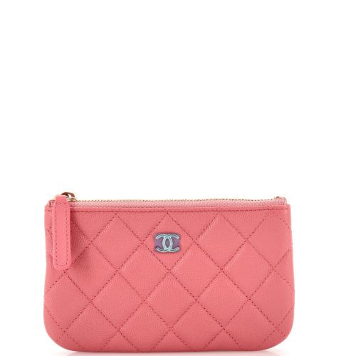 Classic O Case Pouch Quilted Caviar Mini