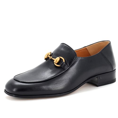 Women's Horsebit Mid-Heel Loafers Leather