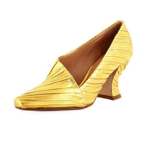 Women's Folded Almond Pumps Lame