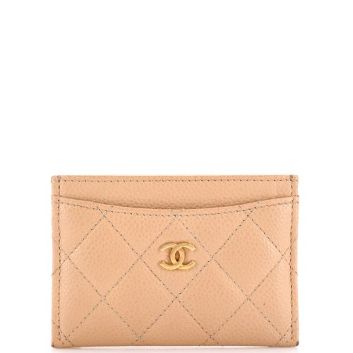 Classic Card Holder Quilted Caviar