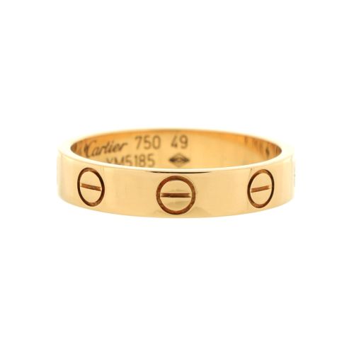 Love Wedding Band Ring 18K Yellow Gold