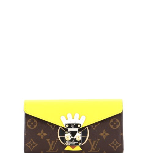 Tribal Mask Sarah Wallet Monogram Canvas and Leather