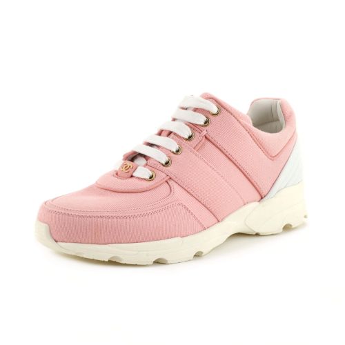 Women's CC Lace Up Sneakers Canvas with Leather