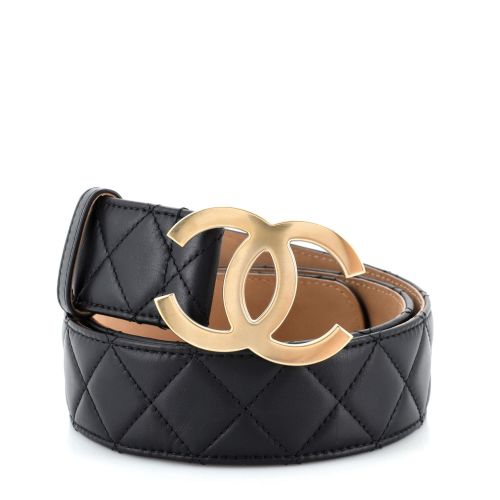 CC Belt Quilted Lambskin Wide 85