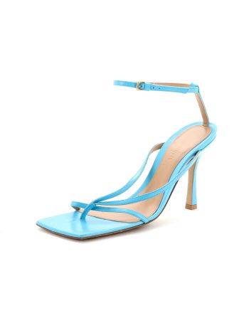 Women's Stretch Strap Heeled Sandals Leather