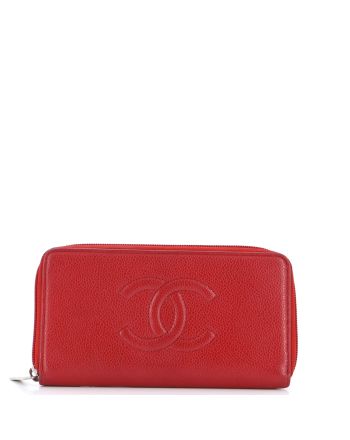 Timeless CC Zipped Wallet Caviar Long