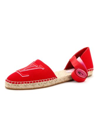 Women's Starboard Flat Espadrilles Monogram Embroidered Canvas