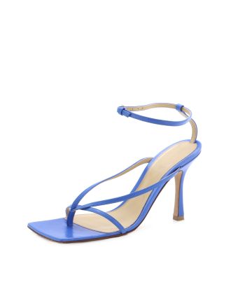 Women's Stretch Strap Heeled Sandals Leather