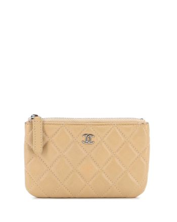 Classic O Case Pouch Quilted Caviar Mini