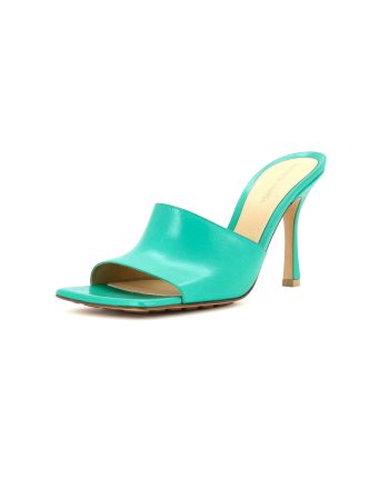 Women's Stretch Mule Heeled Sandals Leather