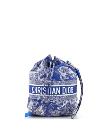 Logo Travel Drawstring Pouch Printed Fabric