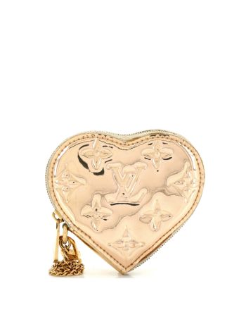 Heart Coin Purse Monogram Miroir PVC