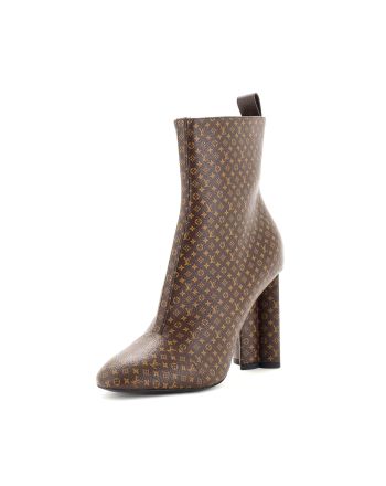 Women's Silhouette Ankle Boots Nano Monogram Canvas