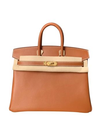 Hermes Birkin 25 Swift Leather Light Coffee